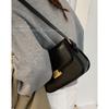 Retro texture women's small bag 2025 new simple solid color small square bag versatile shoulder messenger bag