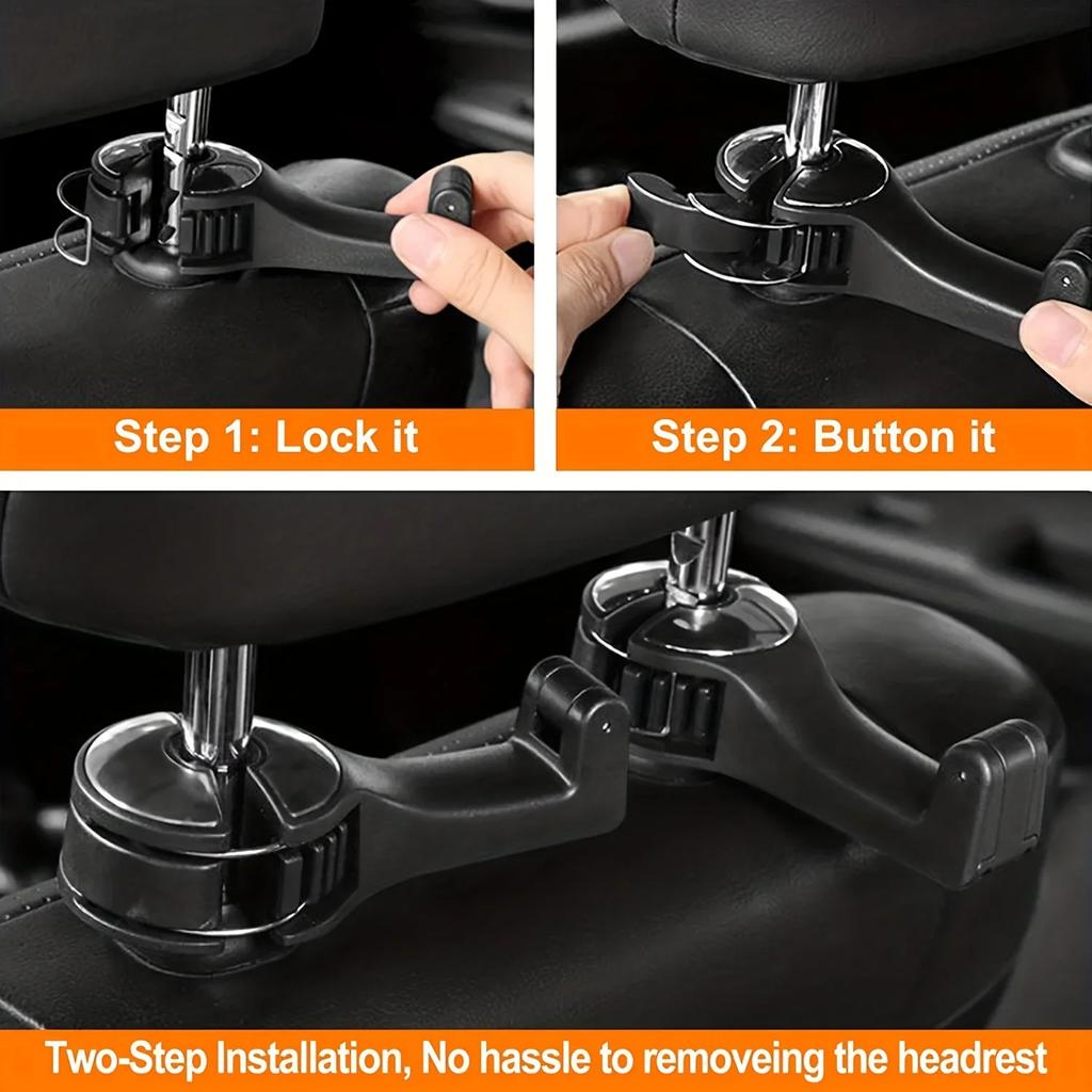 Universal Car Bracket Hook Multi-Function Hanging Storage Mobile Phone Holder Rear Seat Hanger Hook for Bag Purse Cloth Grocery