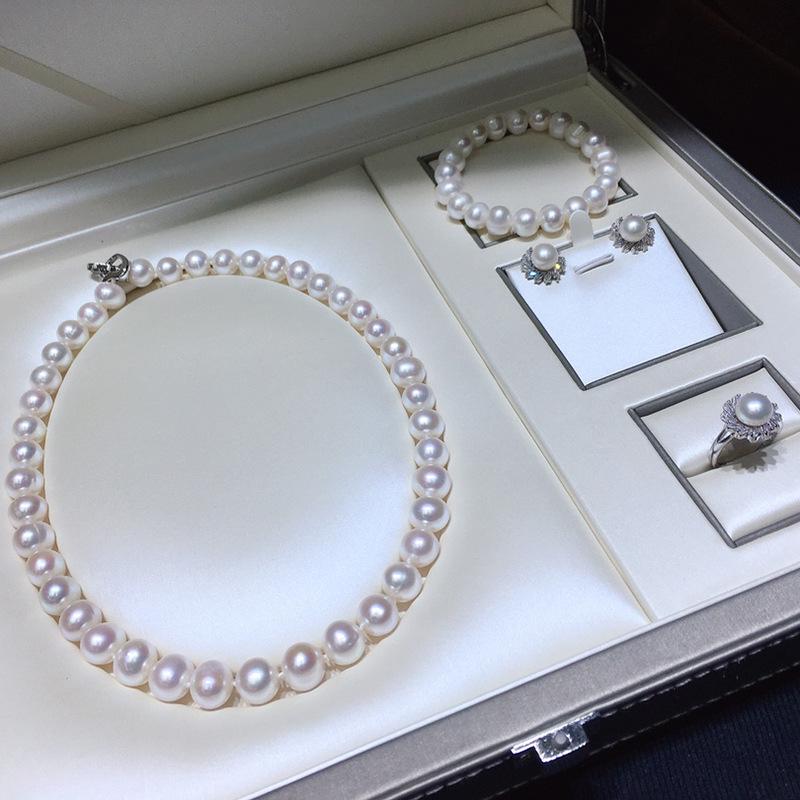 Zhuji Freshwater Pearl Necklace Set for Women with Heart Clasp - Exquisite Gift