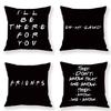 Black Simple English Letter Pillowcase Text Healing Creative Pillow Decorative Waist