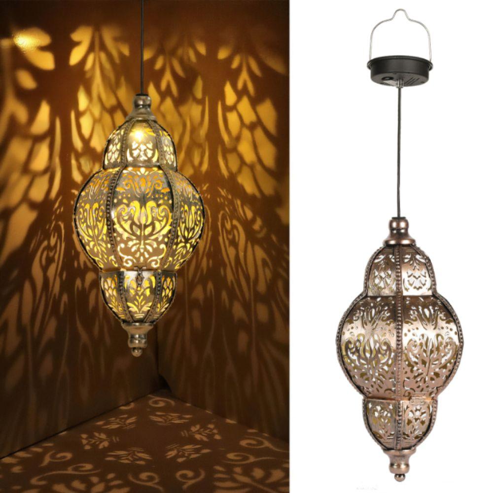 Lithium Battery Solar Lantern Waterproof Garden Lamp Moroccan Lantern  Wedding Decoration