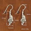 Floral Leaf Long Dangle Earrings Retro Niche Design Earrings