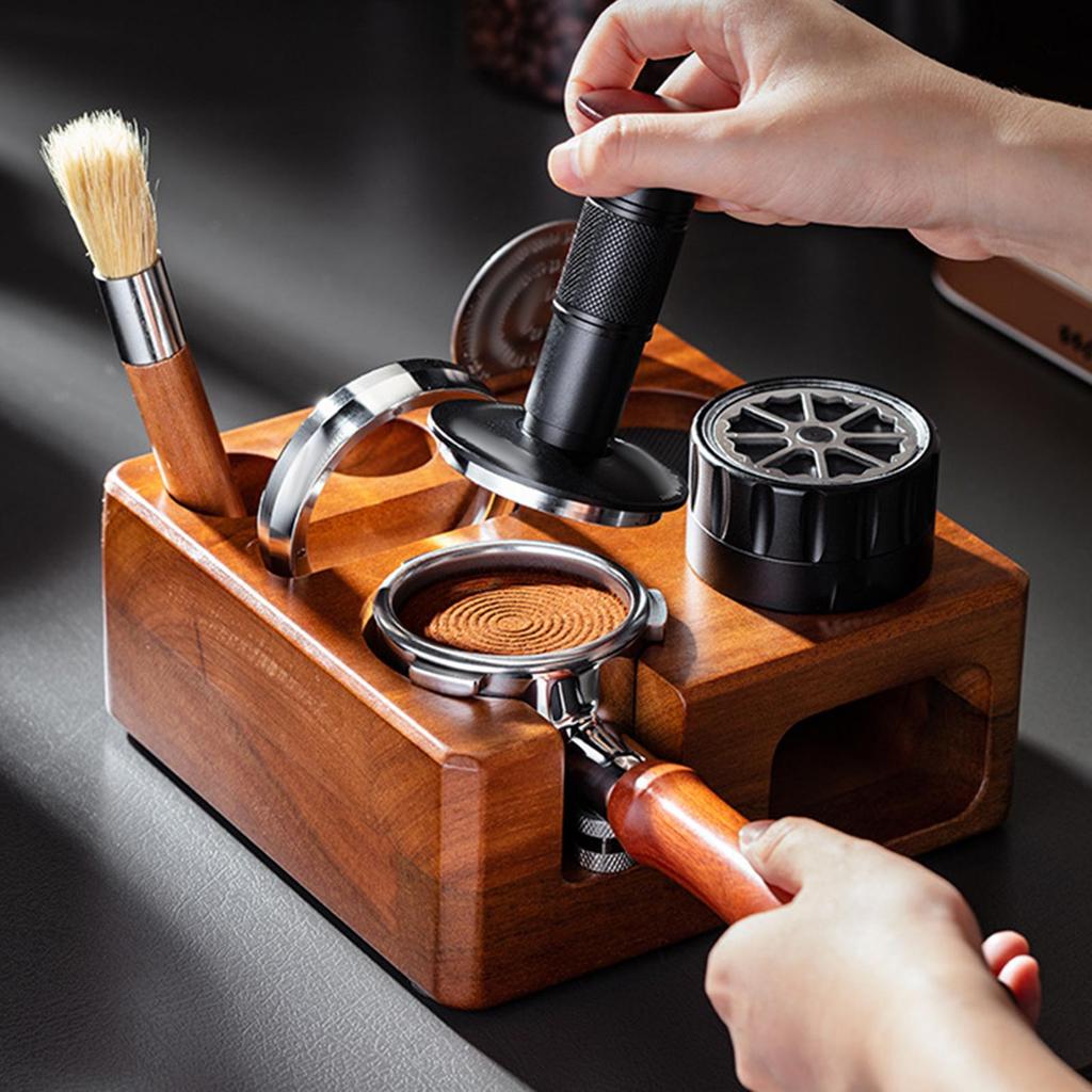 Coffee Tamping Station Portafialter Holder Coffee Portafilters Brush  Coffee Storage Tool Espresso Accessories Barista Tool
