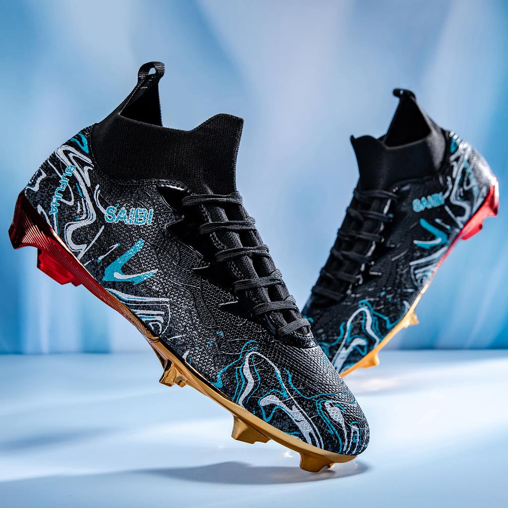 Football Boots Men Gold Metal Plated Soccer Cleats Adult Professional Training Sneakers and Competition Unisex Football Boots