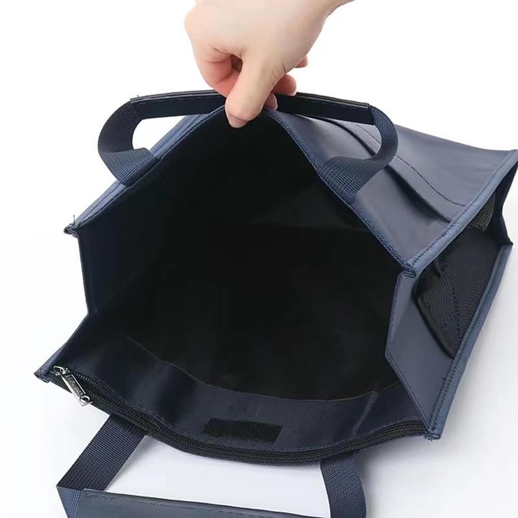 Handheld Multi-Functional Oxford File Bag - Double Layer Conference Briefcase