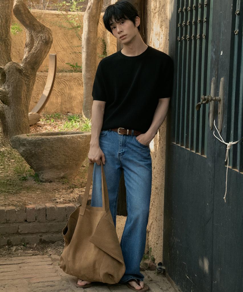 Wednesday Oasis Washable Airy Raglan Half Knit_Black(Wc26Kn48)