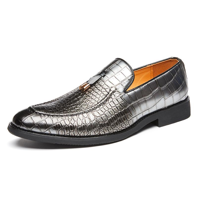 Large Size Men s Tassel Pointed Toe Leather Loafers - Formal and Casual Slip-on Shoes 46