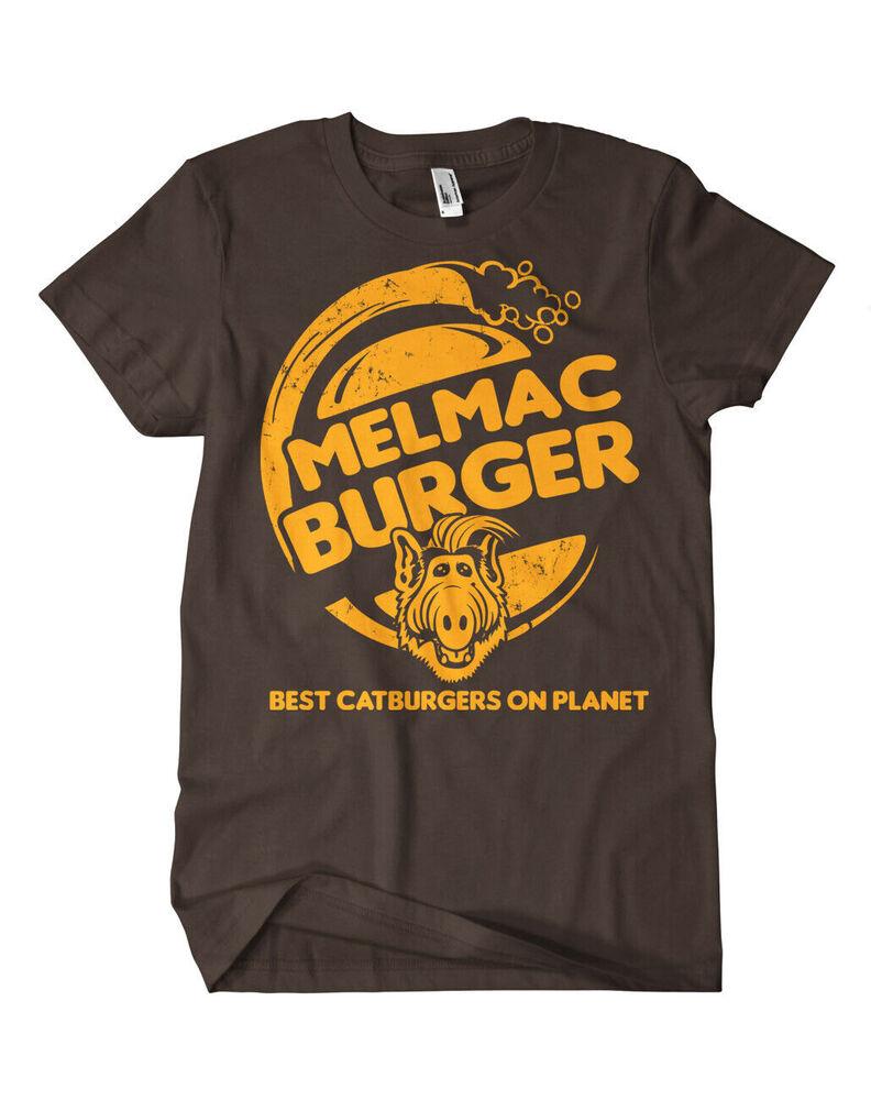 

Melmac Burger Коричневый Оранжевый Футболка унисекс Melmac Alf Gordon Shumway Fun Cult 80S