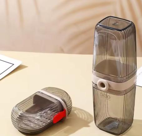 Portable Soap Holder Toothbrush Case Durable Plastic Travel Essentials, Easy-Clean Gym & Bathroom Accessories