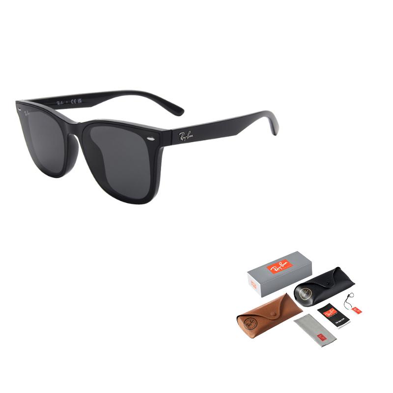 

Солнцезащитные очки RayBan с защитой от УФ-лучей, пластиковая оправа, квадратные 65 чёрный