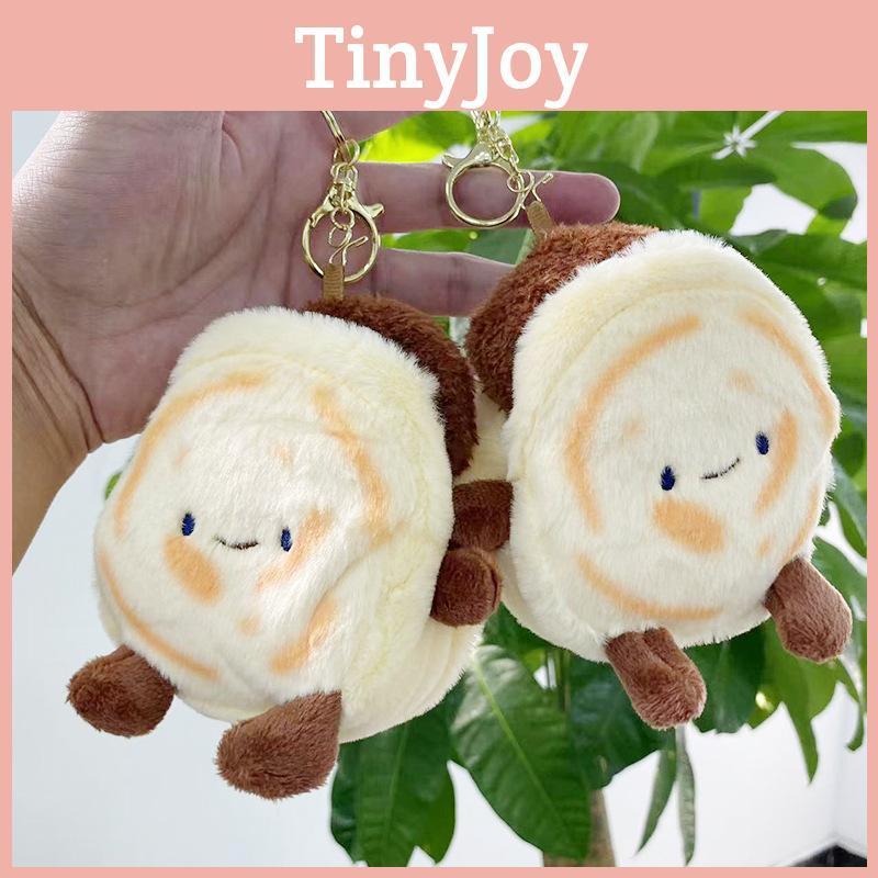 Plush Adorable Short Meat Bun Keyring Creative Doll Soft Toy For Unique Hangers Bag