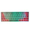 Gaming Keyboard USB 61 Keys Contrast Color RGB Light Key Line Separation Mechanical Wired Keyboard for Office Games