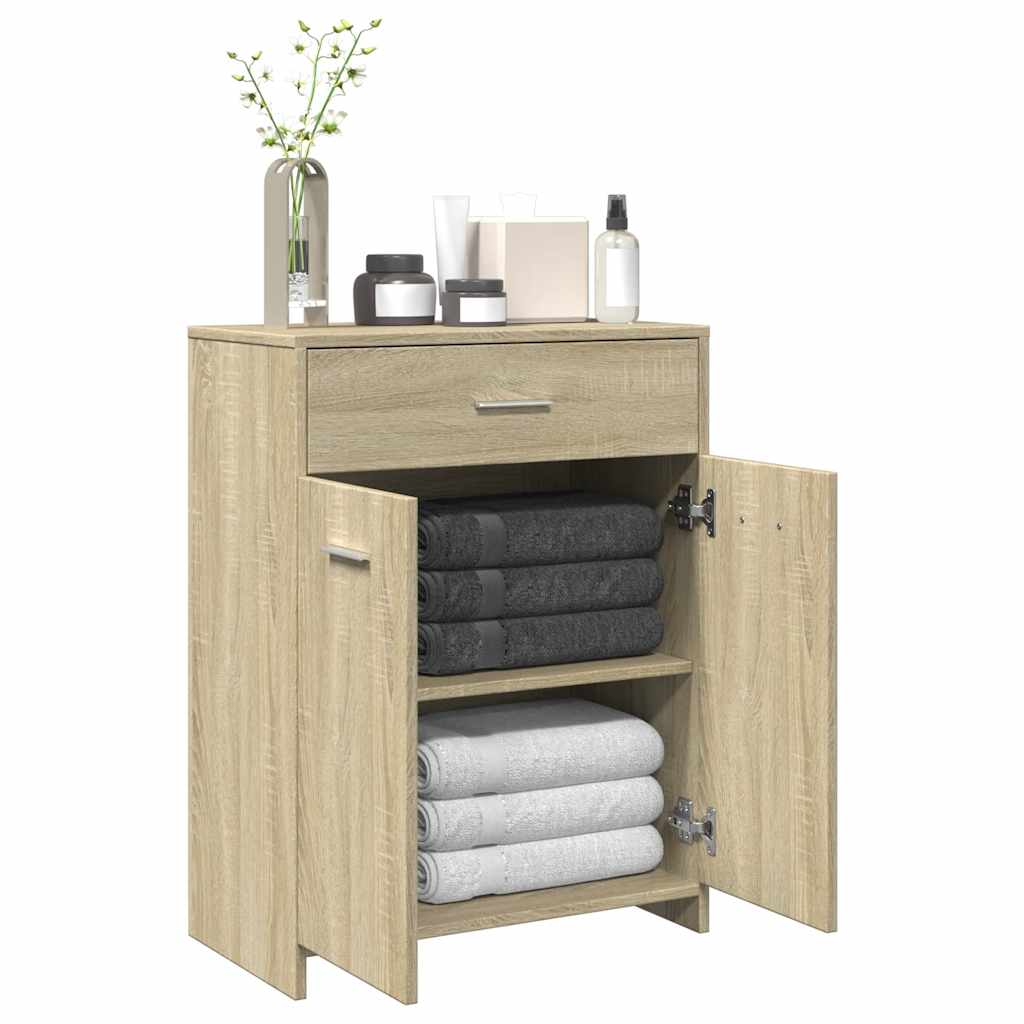 Vidaxl Szafka Łazienkowa, Dąb Sonoma, 60X33X80 Cm, Płyta Wiórowa