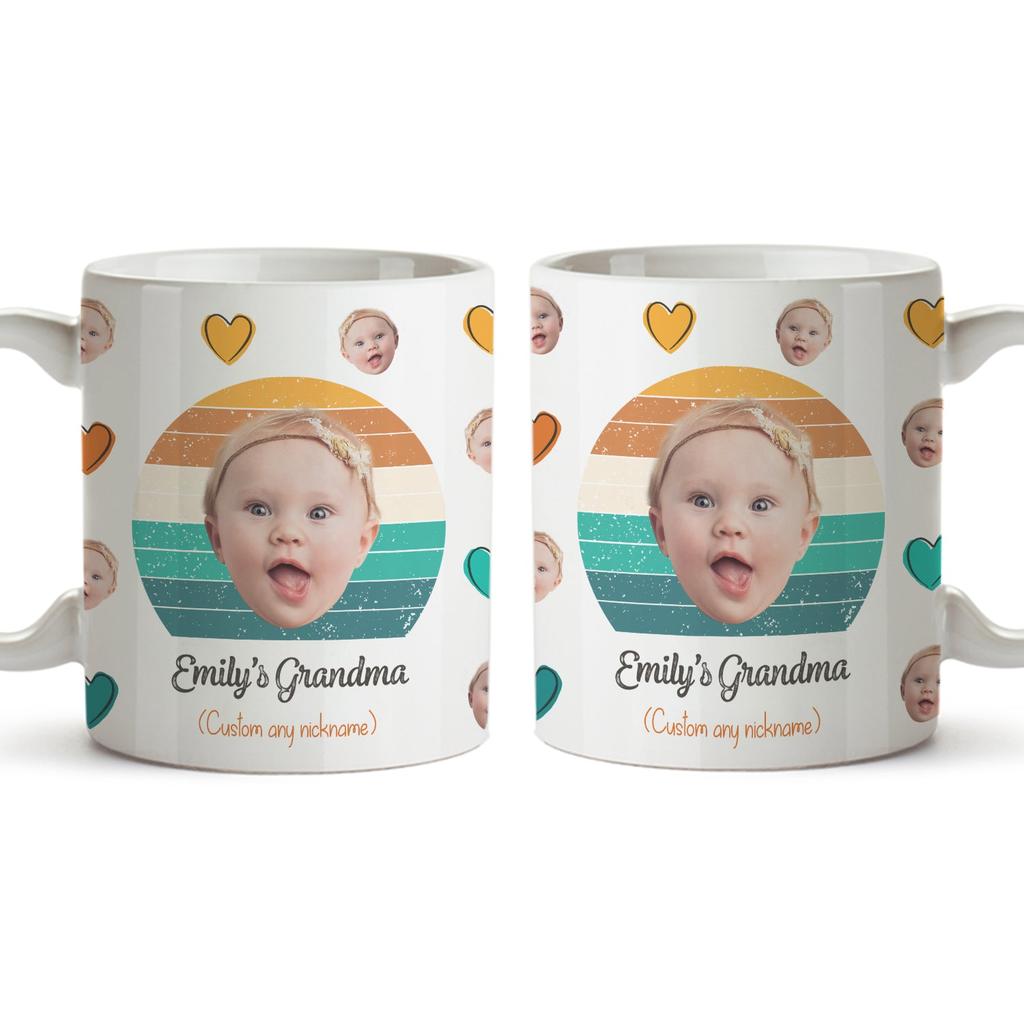 Custom Faces Coffee Mug Photo Text Ceramic Cups Creative Cup Cute Mugs Personalized Gifts for Her Women Mother Nordic Tea Cups
