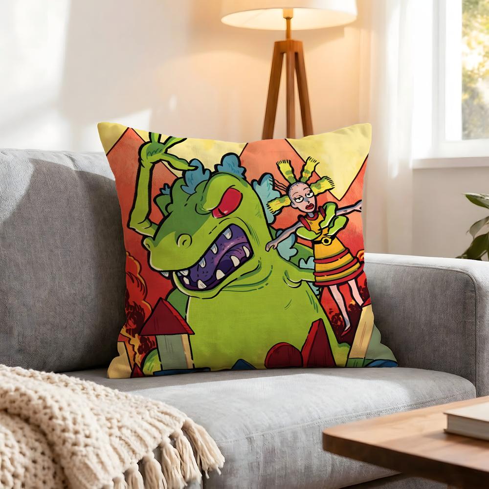 Cartoon Rugrats Cushion Cover 1Pcs Decorative Covers Soft Cushion Case For Sofa Couch Decor 40X40 45X45 Pillowcases