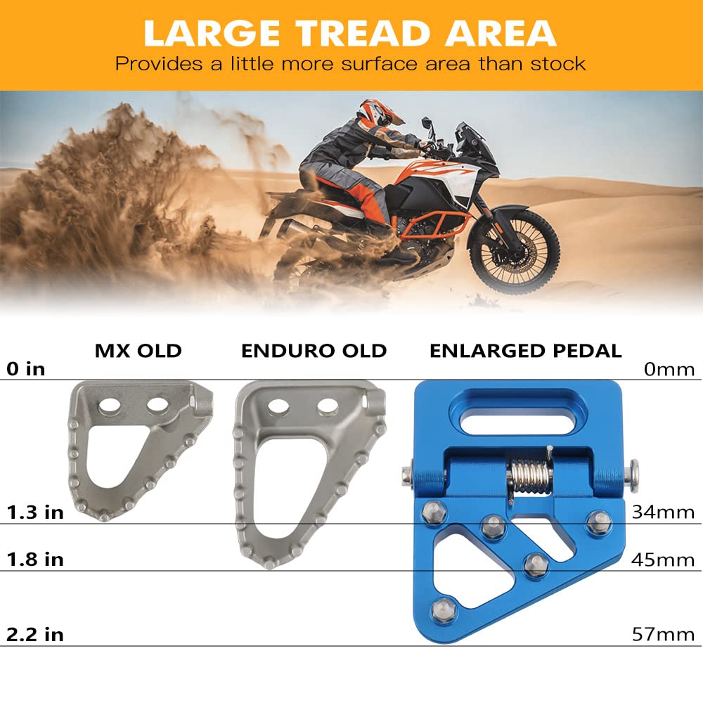 NICECNC Blue Folding Brake Pedal Tip for Husqvarna TC125/250 FC250/350/450 2014-2015 TE/FE125-501 2014-2016 FE350/501