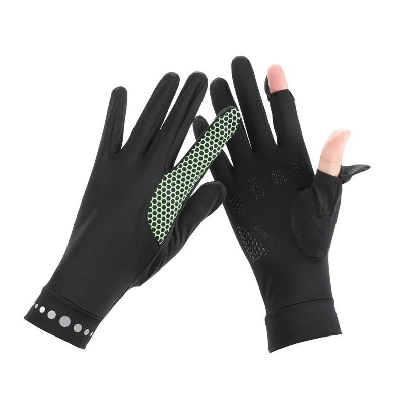 Herren und Damen Dehnbare Eis-Seide UV-Schutz Handschuhe, Touchscreen Atmungsaktive Sommerhandschuhe, Rutschfeste Handschuhe für Fahren Radfahren
