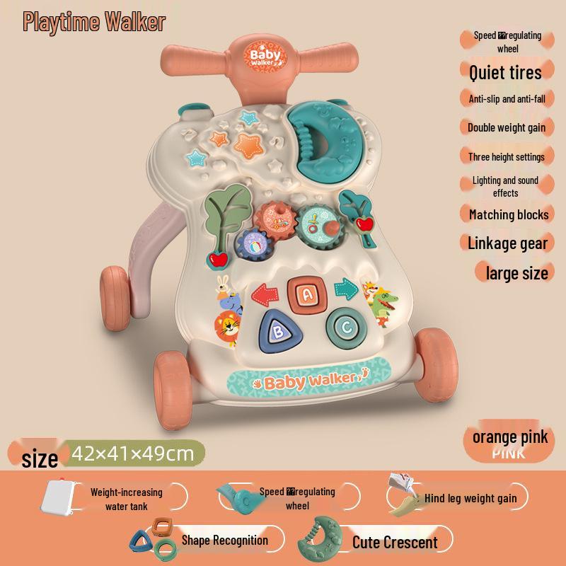 Adjustable 3-in-1 Baby Walker & Pushable Stroller Toy for Ages 0-3