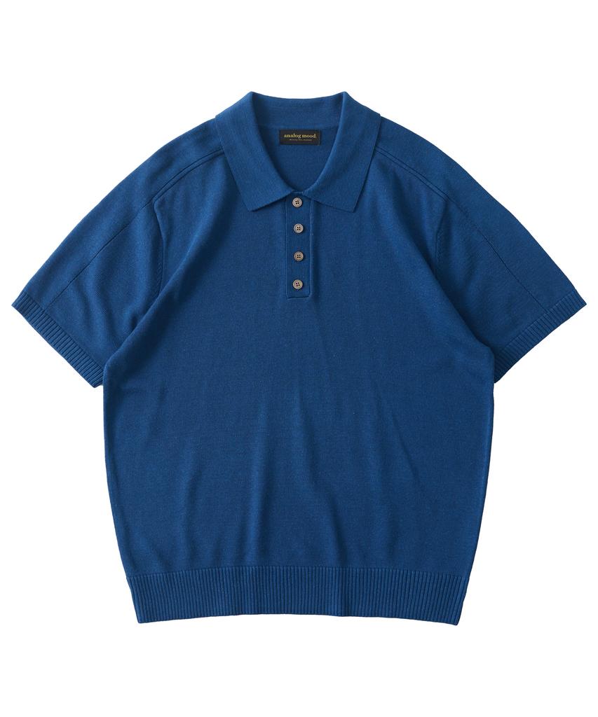 ANALOG MOOD Sepia Drop Short Sleeve Knit (Blue)