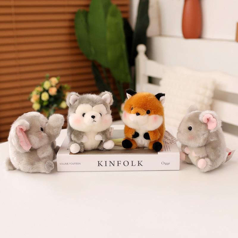 Fluffy And Cute Plush Animal Character Keychain Ideal For Bag Charm And Gift
