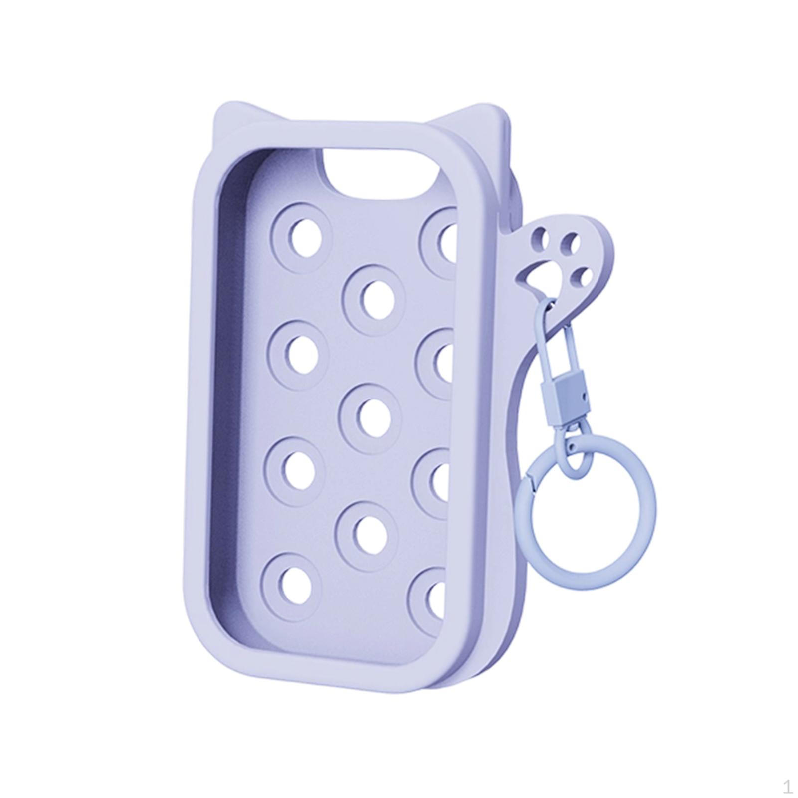 Hand Cleaner Spray Case, Silicone Keychain Cover, Shockproof, Soft Touch, Compatible with Bags And фиолетовый