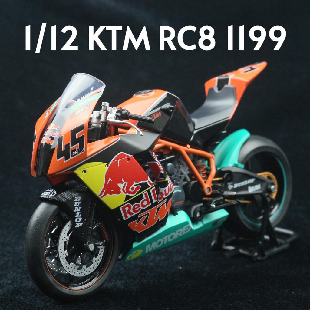 1/12  Scale AUTOMAXX RC8 1199 Racing Motorcycle Toy Model Diecast Metal Vehicle Miniature 1:12 Collection Gift for Kid Children Boy