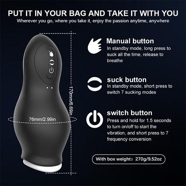 Insert Half Artificial Pussy 10 Modes Sex Mans Penianano Suction Vibrator For Mens Adults Toys Masturbating