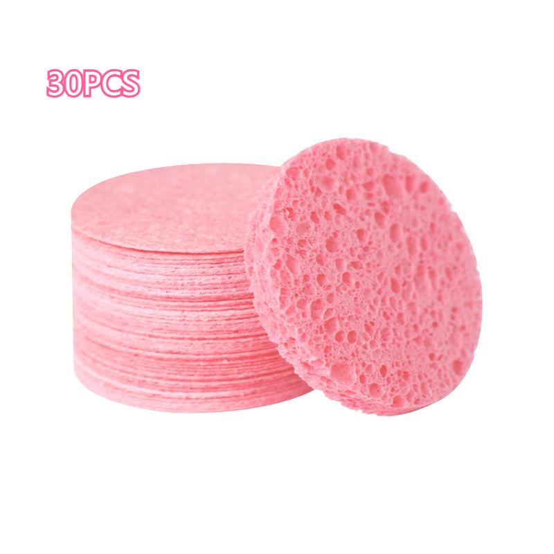 1/30Pcs Cellulose Face Sponges Compressed Facial Cleansing Massage Tools for Pore Exfoliation Makeup Removal High Spa Quality
