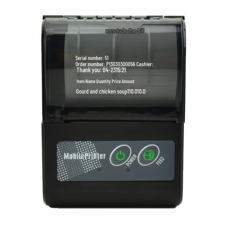 58mm Bluetooth Portable Thermal Receipt Printer for Orders and Cash Registers