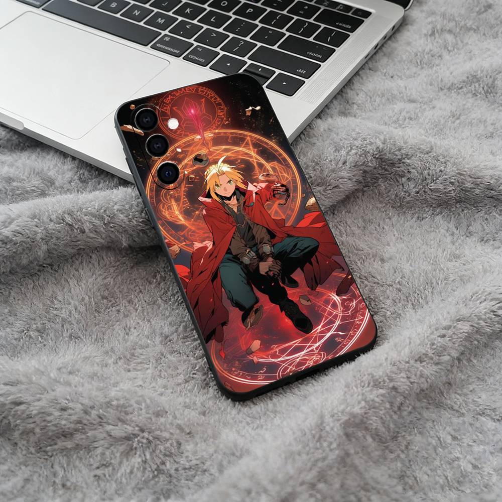 F-A-Fullmetal -Alchemist Phone Case For Samsung Galaxy A73,A71 A72,A70,A53,A52,A51,Soft Silicone Black Cover