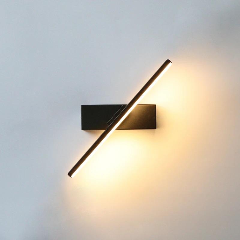 Wall Light 330 Rotatable Adjustable Light Angle Indoor LED Wall Lamp  Simple Aluminum Light Fixture for Living Room Hallway