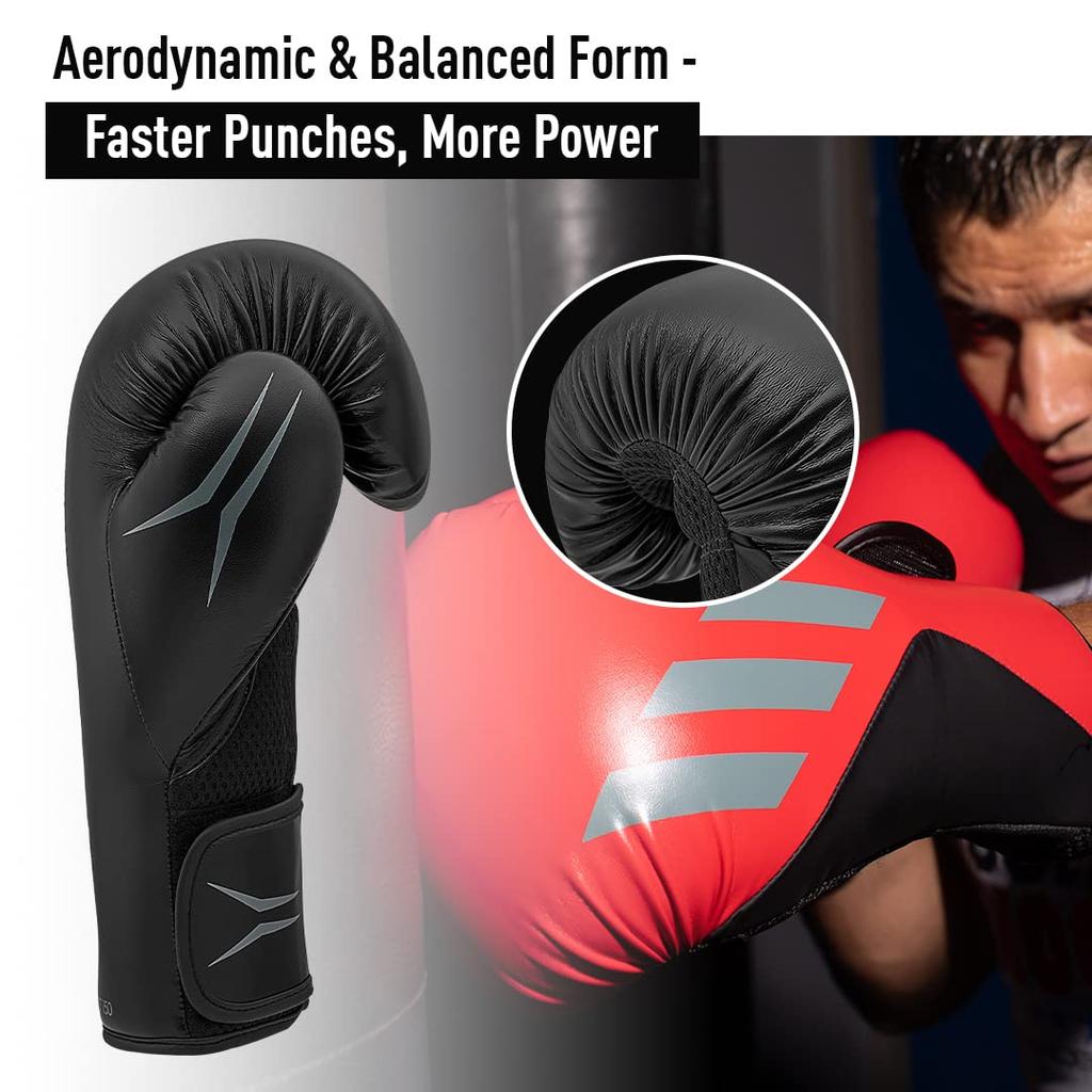 Adidas Combat Sports Boxing Martial Arts Boxing Gloves Speed Tilt 150 Training Boxing Gloves SPD150TG 8OZ Royal/Mat Black/Solar