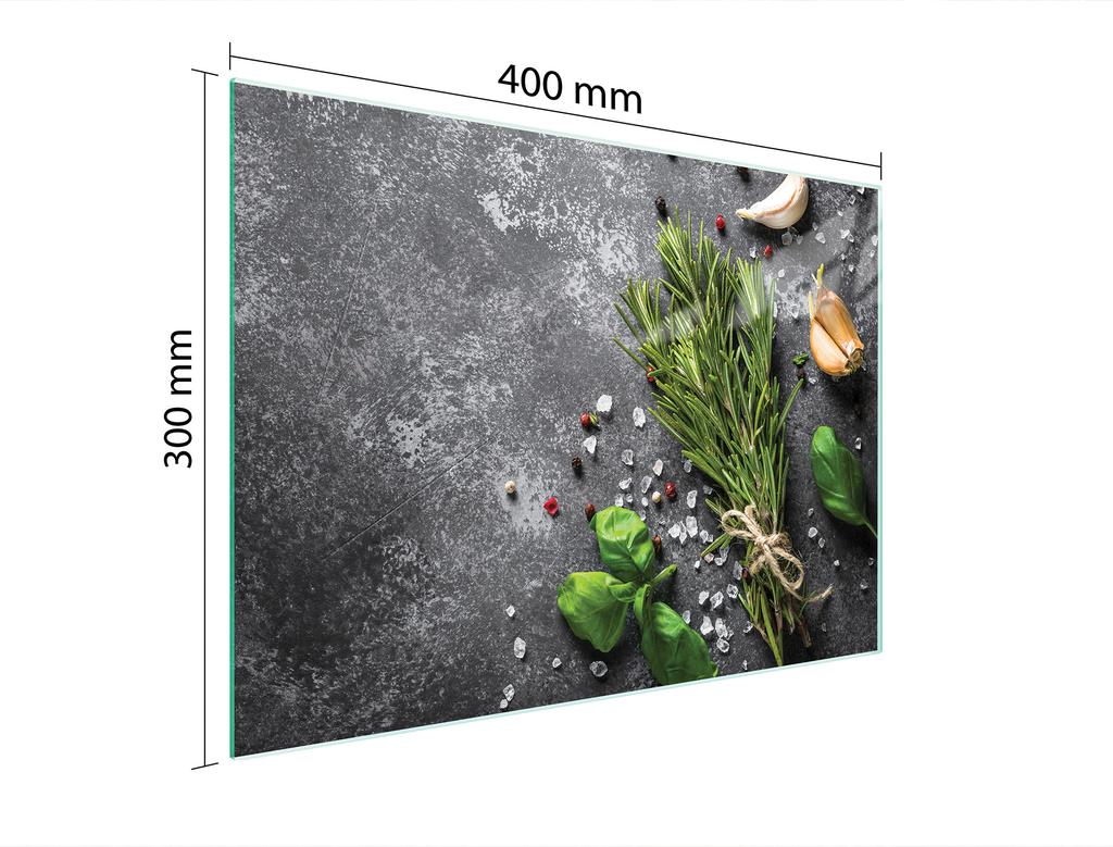 SZKLANA DESKA DO KROJENIA 40x30 PRZYPRAWY