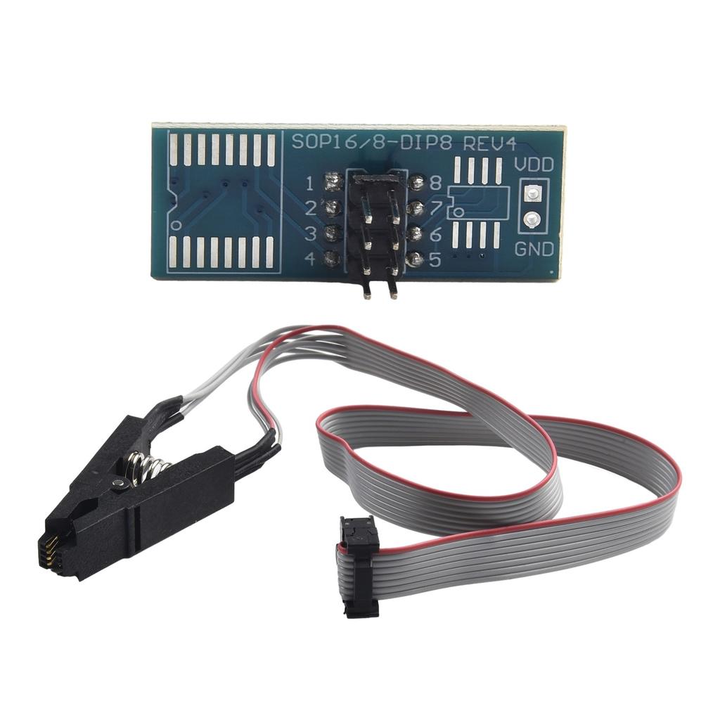 1Sets CH341A SOP8 To DIP8 Test Burning Cclip For SOIC8 SOP8 Chip IC Adapter
