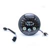 7 Inch LED Black Round Motorcycle Headlight with Hi/Lo Beam Projector Motor 7" Round Headlamp