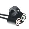LMoDri Aluminum alloy Motorcycle Switch Button Manual-return Self-return Button LED Light Lamp Control CNC