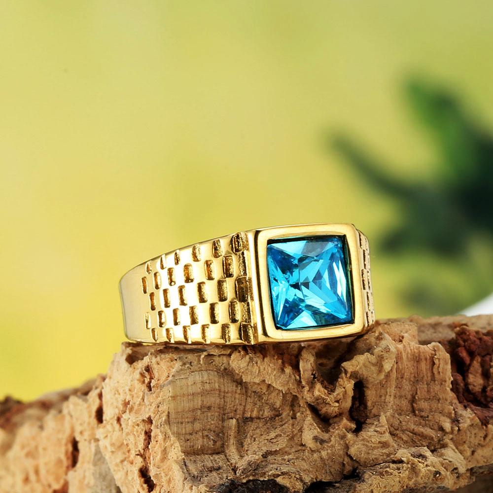 

Панк разноцветные высококачественные кольца из камня для мужчин и женщин, модные, очаровательные, индивидуальные, хип-хоп, кольца из нержавеющей стали, оптовая продажа ювелирных изделий 13 небесно-голубой