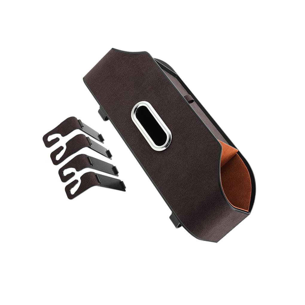 Multifunctional Interior Accessories Portable For Easy Storage Car Seat Organizer Stowing Tidying Car Storage Box Orange Suede