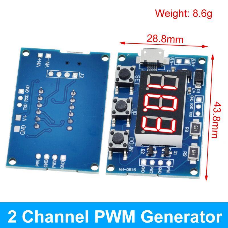 TZT Dual Mode PWM Pulse Frequency Duty Cycle Adjustable Module LCD Display 1Hz-150Khz 3.3V-30V PWM Board Module