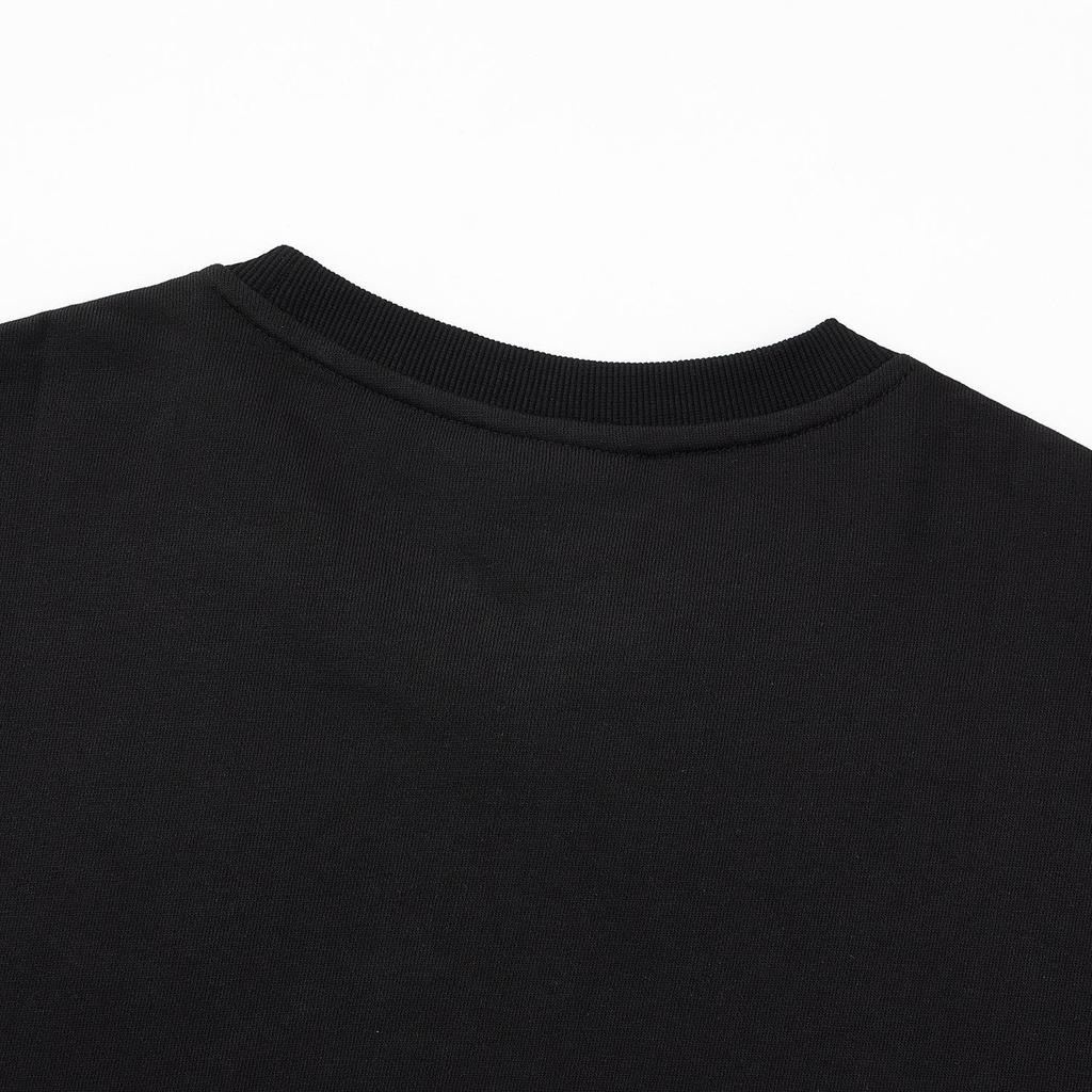 Men's Dunhuang Print Heavyweight Black Hoodie, Long Sleeve, Pure Cotton, 380G, Autumn/Winter.