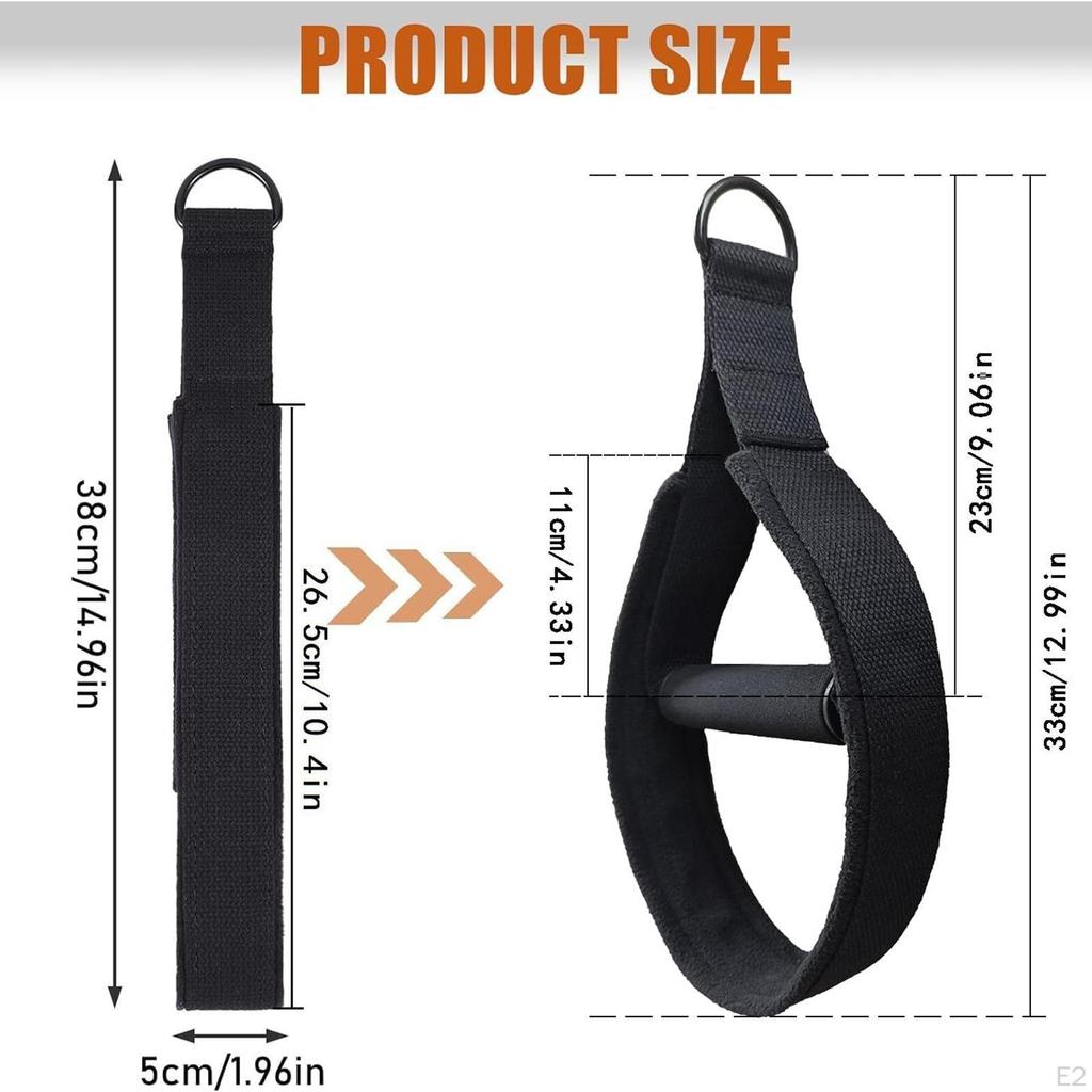 2x Pilates Reformer Straps Yoga Wristband Anti Slip Strength Training Exercise Handles, Pilate