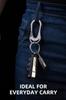 Titanium Carabiner Keychain - EDC Compatible Key Ring Model OLM01 (Gunmetal Gray)