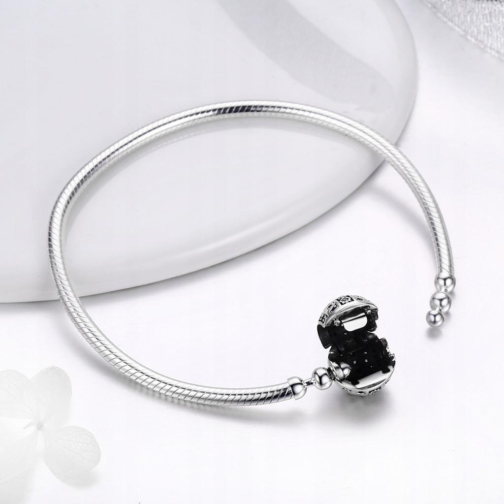 Pandora-Style Modular Bracelet Shiny Pave 23 Cm