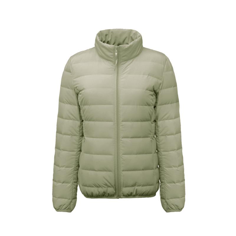 Women's 90-fleece solid-color women's clothing stand-up collar seamless glue-pressed down jacket short large-size jacket