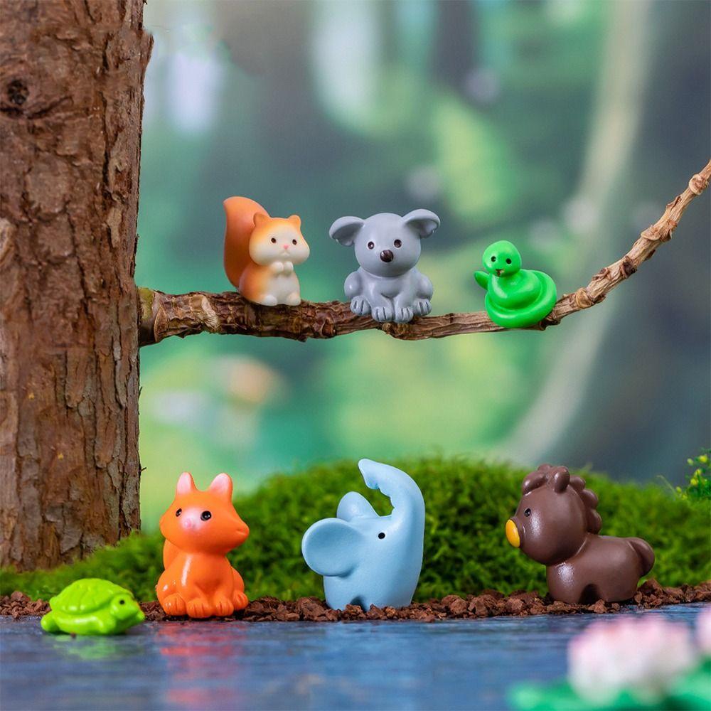 Realistic Animals Micro Landscape Ornaments Animals Figurines  Office Desk Accessories