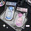 Cute Star Kpop Photocard Holder Keychain in Mobile Phone Design, Protective Cover for Photo Cards, Faux Leather ID Card Case
