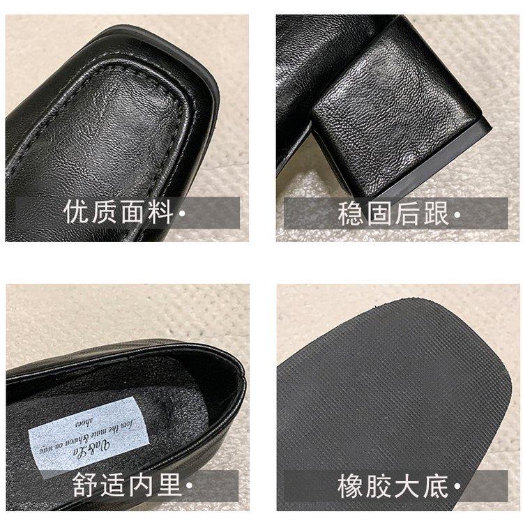 [Youshilai] Niche Fashion Square Head Mary Jane Shoes Women's 2025 Spring New Temperament Elegant Thick Heel Single Shoes