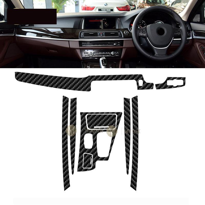 Für BMW F07 F10 F11 Serie 5 2011-2017 Auto-Innenraum-Kohlefaserfolie 5D PET Mittelkonsole Anti-Kratz-Widerstandsfolie Zubehör