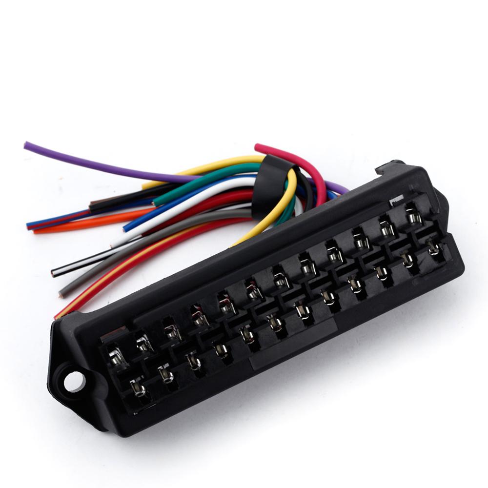 12 Căi DC32V Circuit Remorcă Auto Auto Bloc Suport Siguranțe Lamă ATC ATO 2 intrări 12 ieșiri Cablu