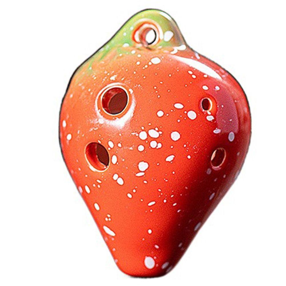 C Tone Strawberry Shaped Ocarina Gradient Color Kids Musical Instruments Toy  Student